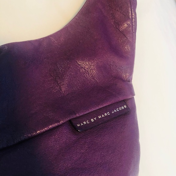 Marc By Marc Jacobs Purple Perforated Leather Large Shoulder Bag💜💙 - Picture 2 of 15
